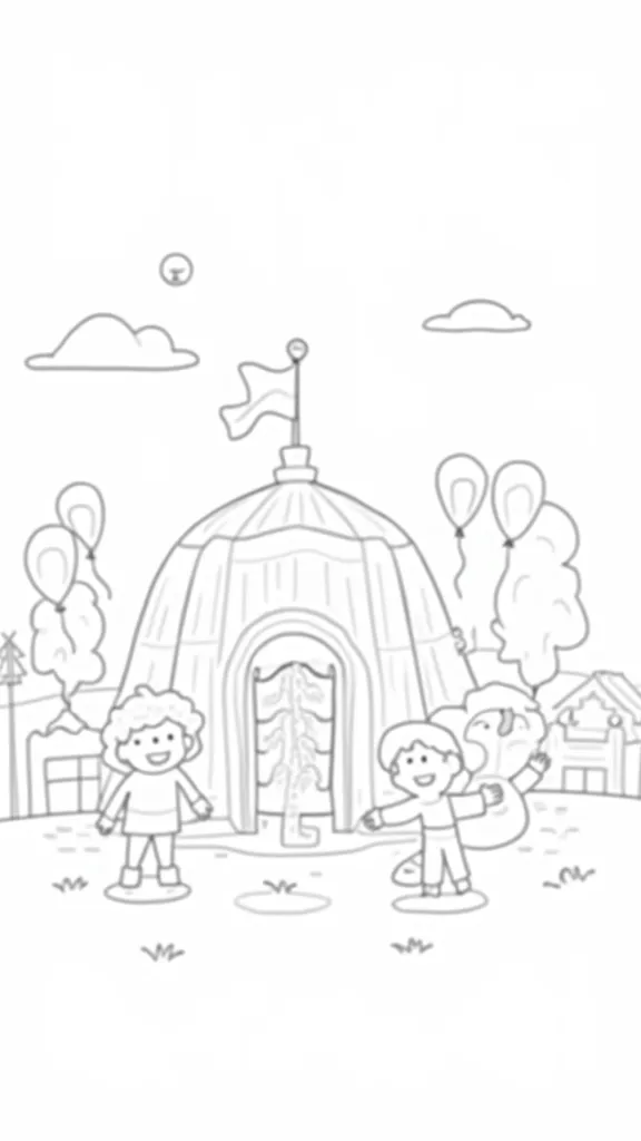 bounce house coloring pages